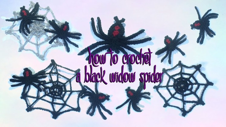 How to Crochet a Black Widow Spider