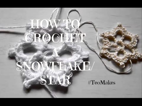 HOW TO CROCHET a snowflake.star.Christmas Decoration