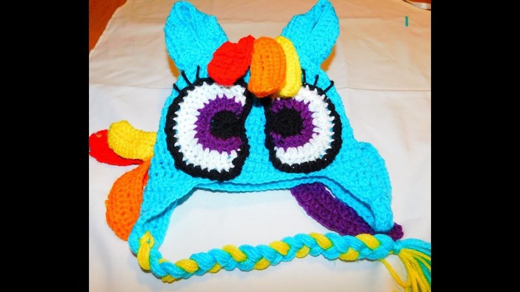 How to crochet My little pony Rainbow dash inspired Beanie PART3