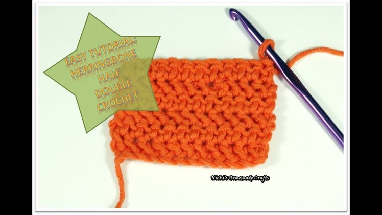 How to do the Herringbone Half Double Crochet (Hbhdc) stitch