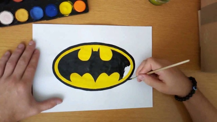How to draw the classic Batman logo