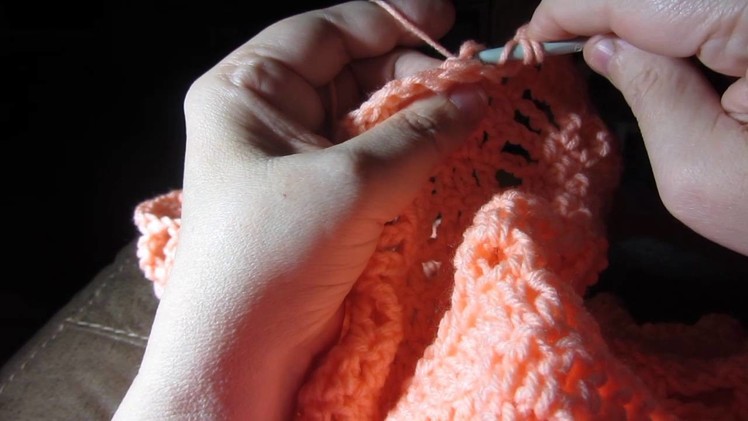 How to fix a missed double crochet in row below