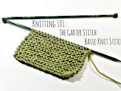 How To Knit - Part 2: Basic Knit Stitch - Garter Stitch in Continental