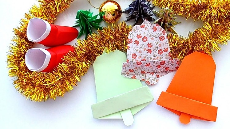 How to make a Christmas Bell Paper - Origami Christmas Decoration