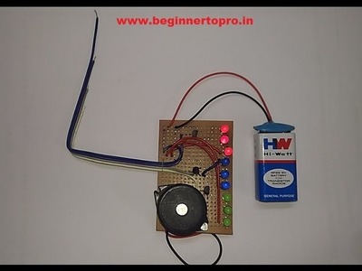 How to make a water level indicator  and alarm at home. .