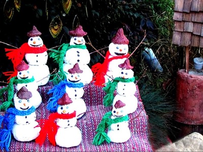 How To Make Hypertufa  Snowman With Crochet Scarf In Ga.