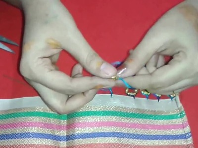 How to make Saree Tassel.Kuchu with Beads Design 1