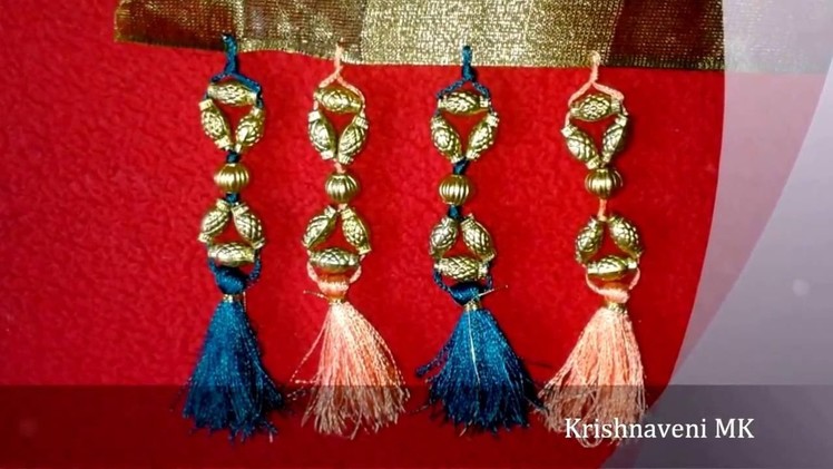 How to make Saree Tassel\Kuchu with Beads - Design 3