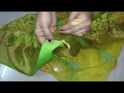 How to Stitch Saree Fall by Hand