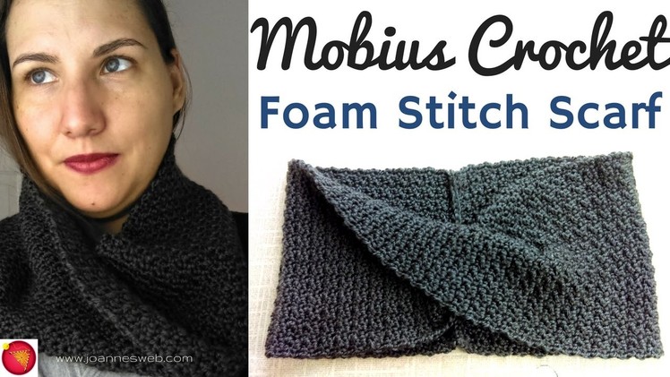 Mobius Foam Stitch Crochet Scarf