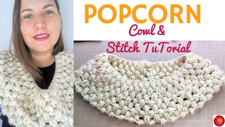 Popcorn Crochet Cowl | Crochet Puff Stitch