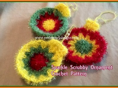 Sparkle Scrubby Ornament Crochet Pattern