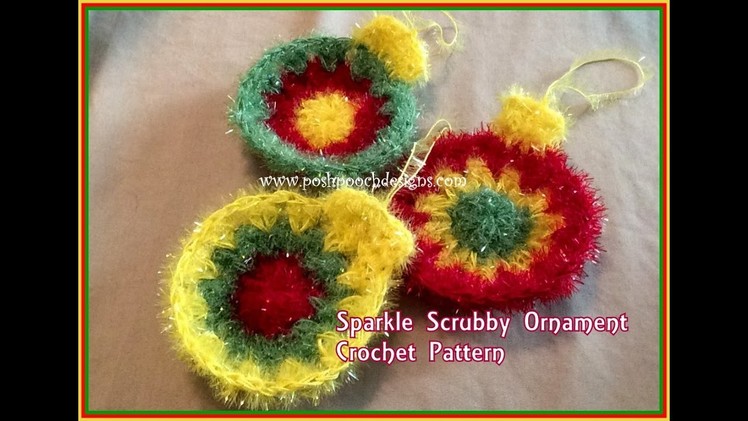 Sparkle Scrubby Ornament Crochet Pattern