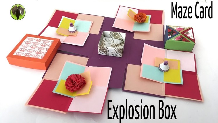 Tutorial to make "Super Maze Card Explosion box" - DIY | Handmade