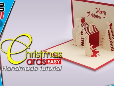 Christmas cards, Holiday Card handmade tutorial - How do it