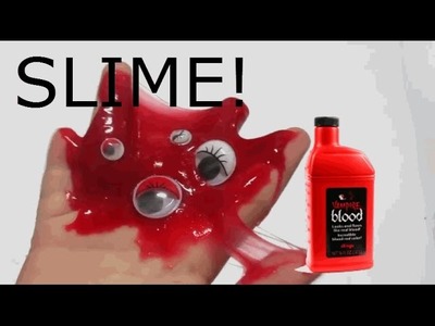 DIY How To Make FAKE BLOOD SLIME!!! + Halloween Slime