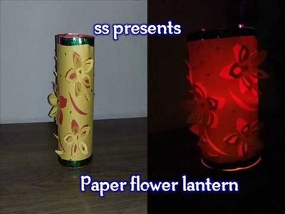 DIY  :  Paper flower lantern.How to Make Fancy Paper Lantern for christmas decoration