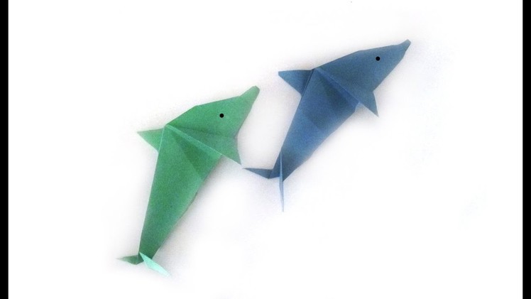 Easy Origami Dolphin - Origami  Tutorial - How to make an easy origami Dolphin