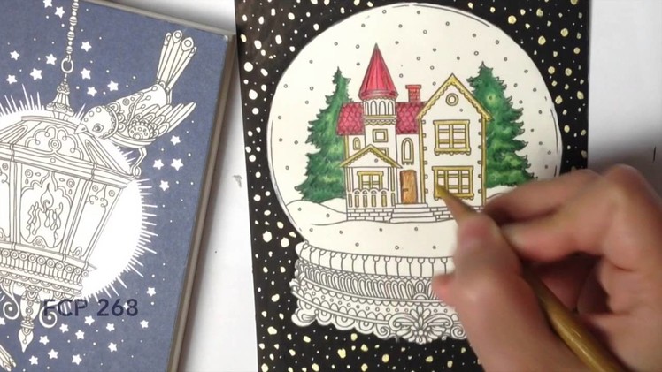 How to color  - Snow Globe - coloring with coloured pencils