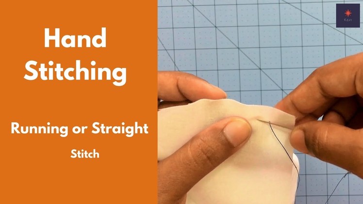 How to do Basic Hand Stitching - Running.Straight Stitch - Sewing for Beginners