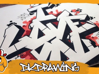 How to draw graffiti letters i love you step by step