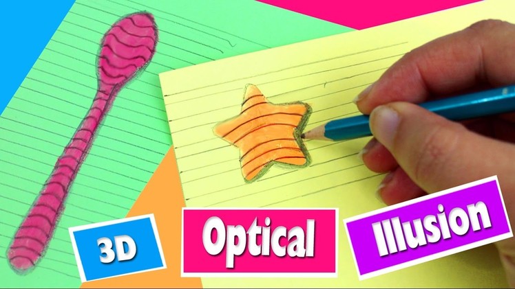 How to Draw in 3D All you need to know in 1 minute- Optical Illusion - Simplekidscrafts
