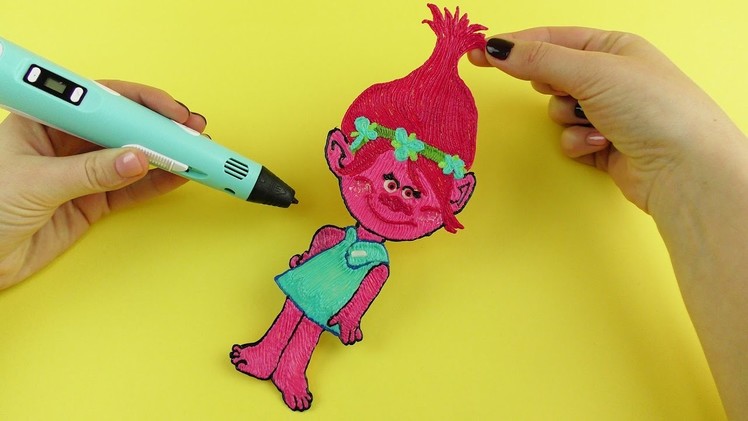 How to Draw Princess Poppy from Trolls with 3D PEN Video for Kids