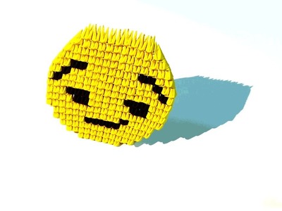How to make 3d origami emoji - face 2