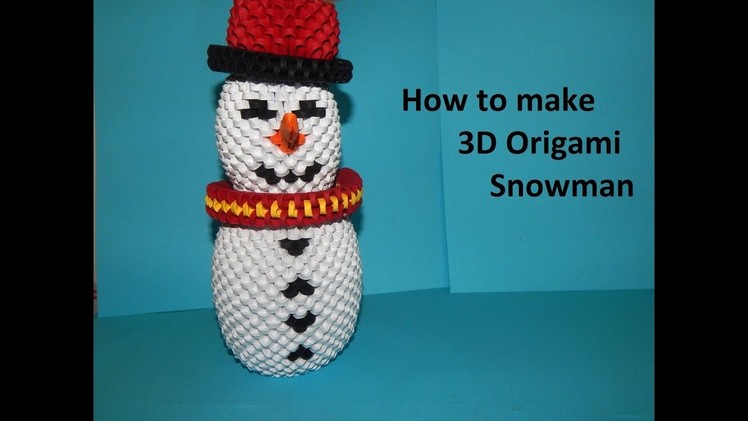 How to make 3d origami Snowman part1(om de zapada 3d origami)