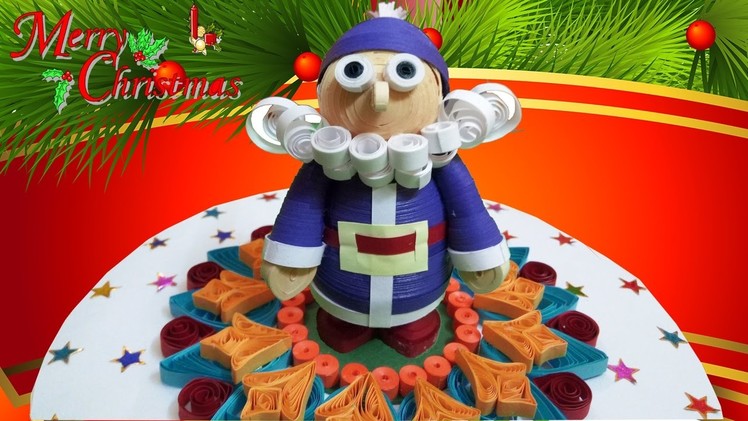 How To Make 3D Quilling Santa   Christmas Special Tutorial  2016