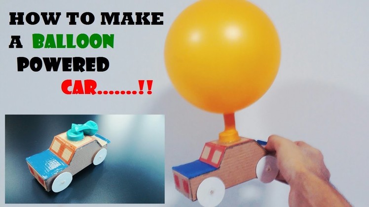 How To Make A Balloon Powered Car. .Very Simple!!