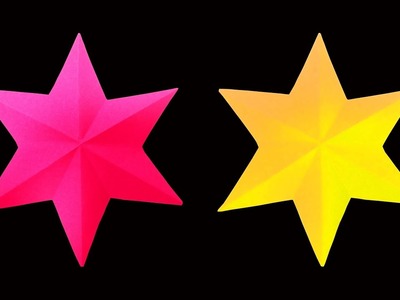How to Make A Beautiful and Simple 3D paper Star (Very Easy Christmas Crafts) : HD