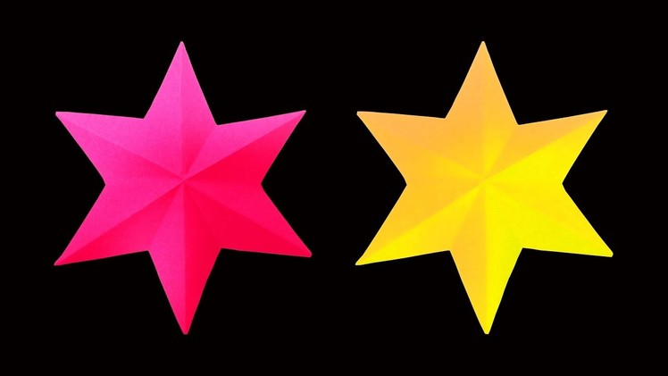 How to Make A Beautiful and Simple 3D paper Star (Very Easy Christmas Crafts) : HD