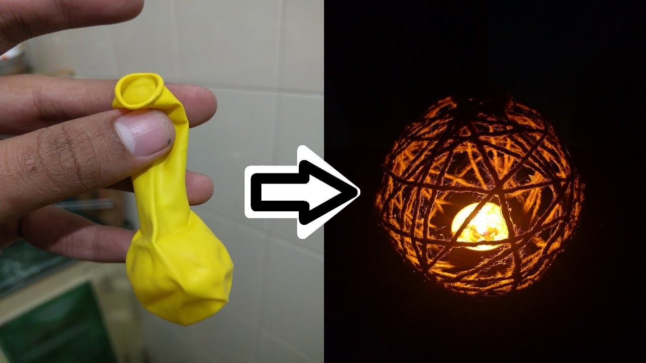 How to make a lantern ( kandil) for candle with balloon for christmas | Life Hacks | DIY