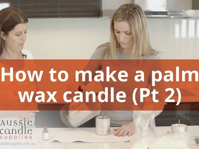 How to make a palm pillar wax candle at home - Part 2