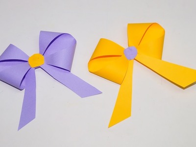 How to make a paper Bow.Ribbon | Easy origami Bow.Ribbons for beginners making | DIY beauty and easy