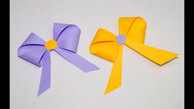How to make a paper Bow.Ribbon | Easy origami Bow.Ribbons for beginners making | DIY beauty and easy