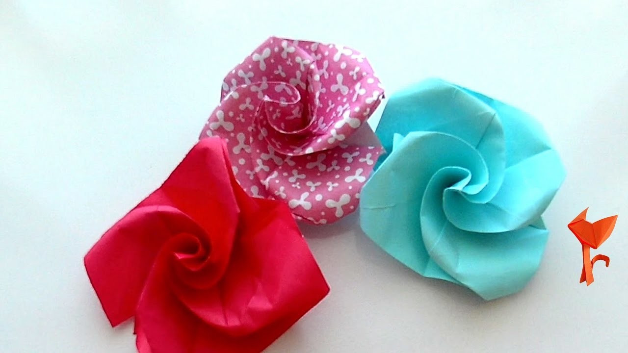 How to make a Paper Flower for 5 Minutes? Origami Rose quickly and easily