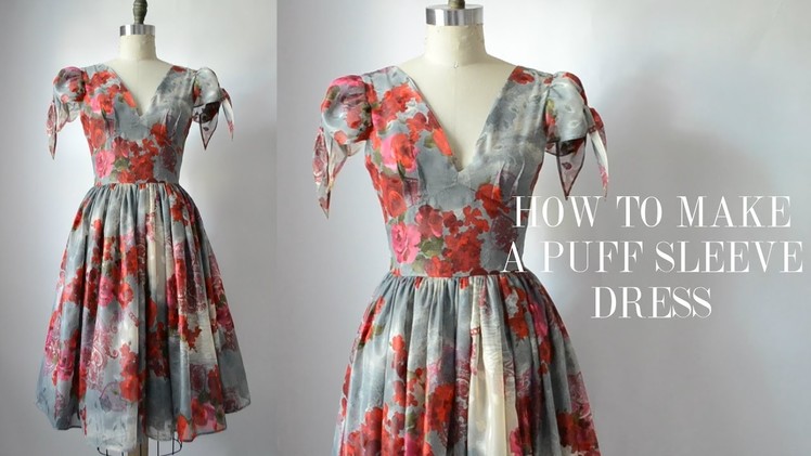 How To Make A Puff Tie Sleeve Cocktail Dress
