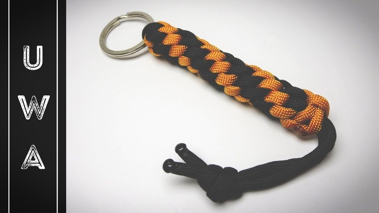 How to make a Round Crown Sinnet Halloween Themed Paracord Keychain.Key Fob.Lanyard