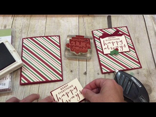 How to make a simple Christmas Card with DSP and the Holly Berry Punches
