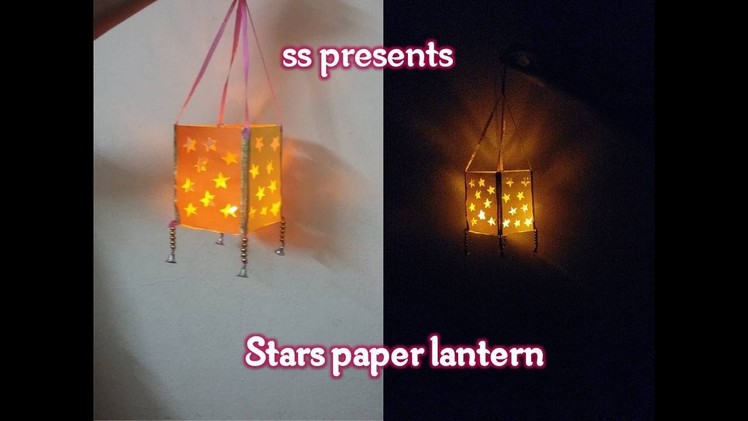 How to make A stars paper lantern.Room decorations. diwali decoration