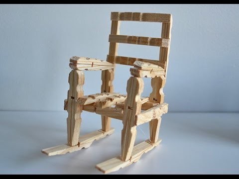 How to Make a Wood Rocking Chair with Clothespins Tutorial