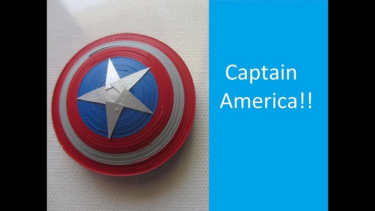 How to make Captain America Shield in 3 minutes - Paper Quilling