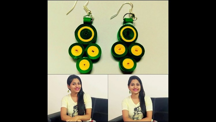 How to make casual paper quilling earrings