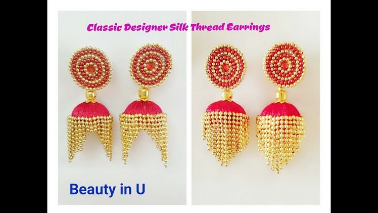 How to make Classic Designer Silk Thread Earrings