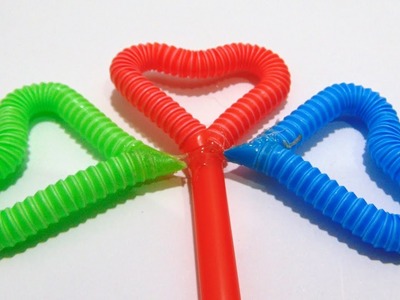 How to make heart from drinking Straw