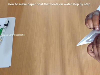 How to make paper boat that floats on water step by step