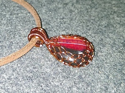 How to make pendant wire wrapped stone without holes - Handmade jewelery
