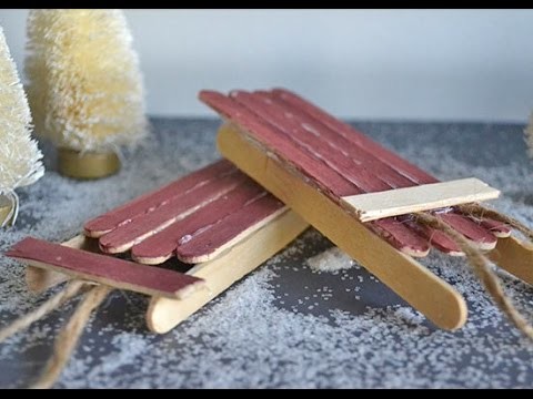 How to Make Popsicle Stick Christmas Sleigh Ornaments